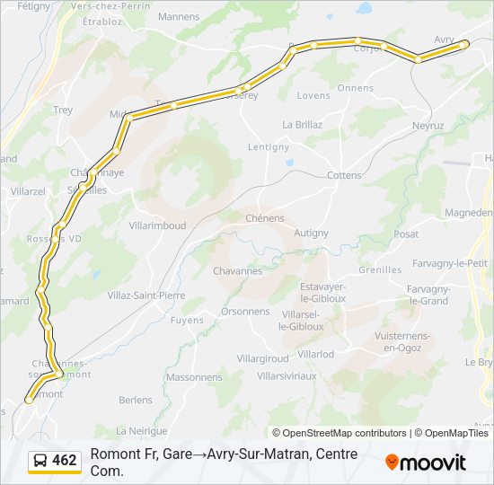 462 Bus Line Map