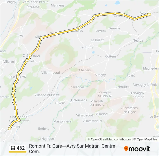 462 Bus Line Map