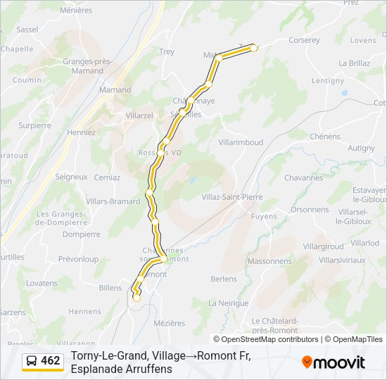 462 Bus Line Map
