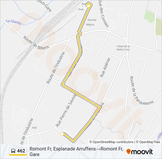 462 Bus Line Map