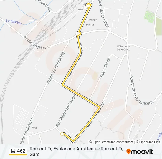462 Bus Line Map