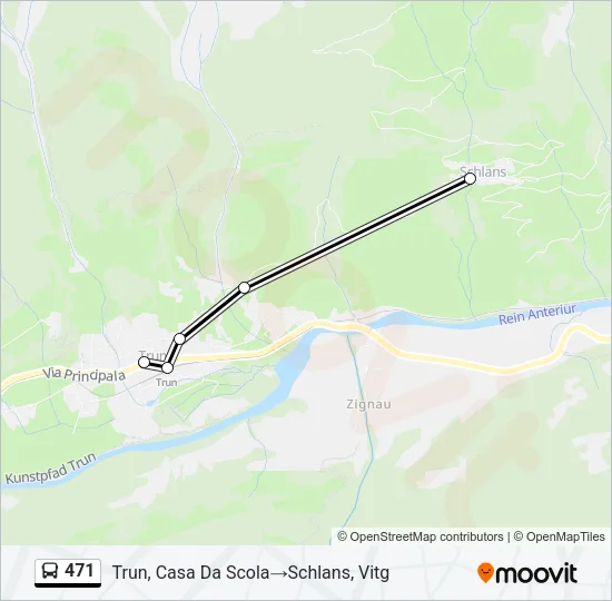 471 Bus Line Map