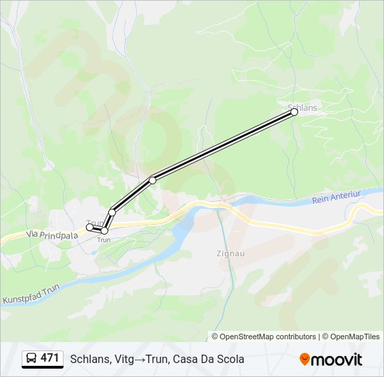 471 Bus Line Map