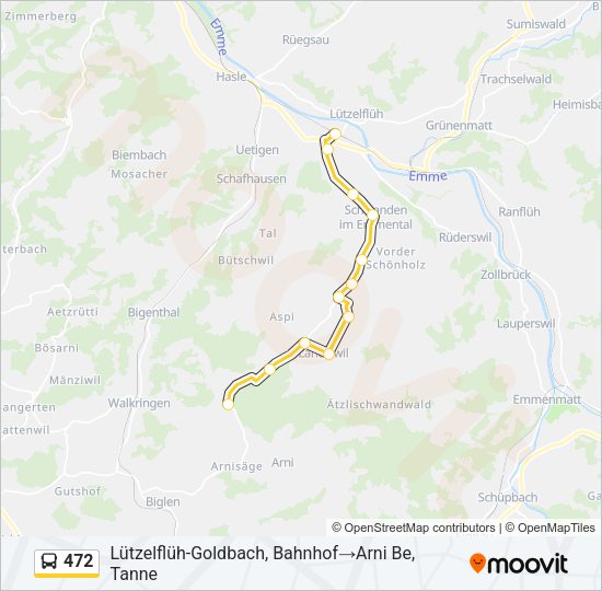 472 Bus Line Map