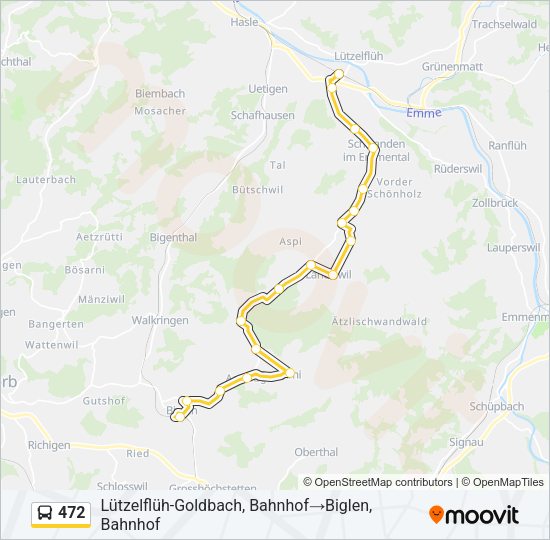 472 Bus Line Map