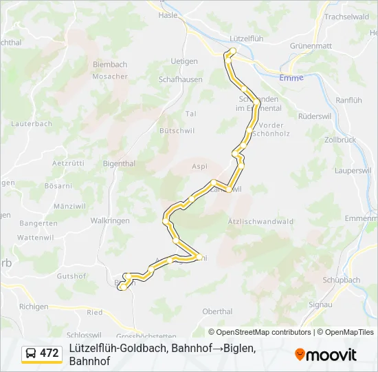 472 Bus Line Map