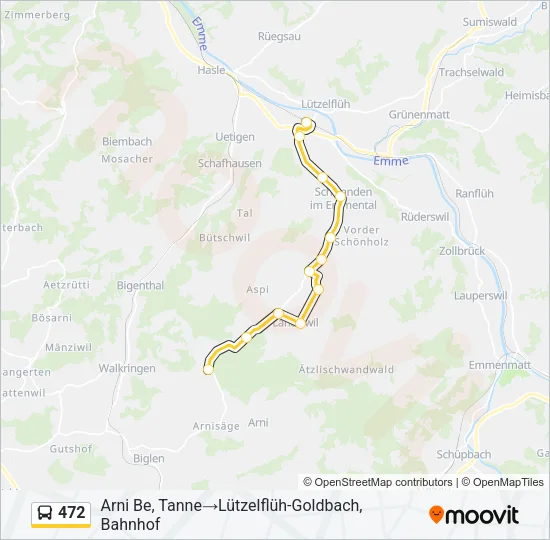 472 Bus Line Map