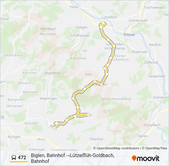 472 Bus Line Map