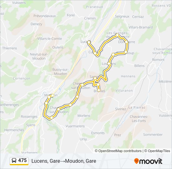 475 Bus Line Map