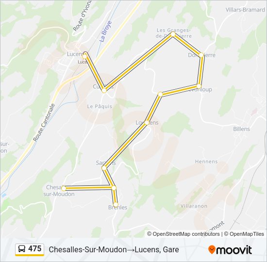 475 Bus Line Map