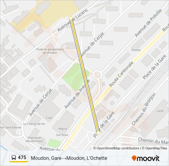 475 Bus Line Map