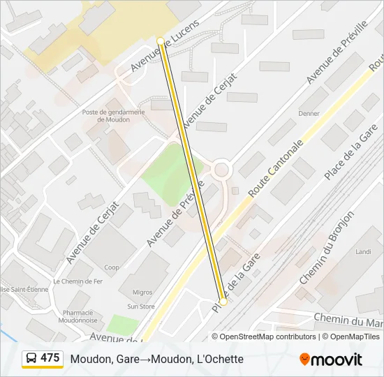 475 Bus Line Map