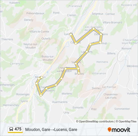 475 Bus Line Map