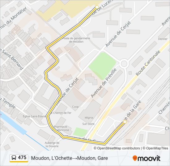 475 Bus Line Map