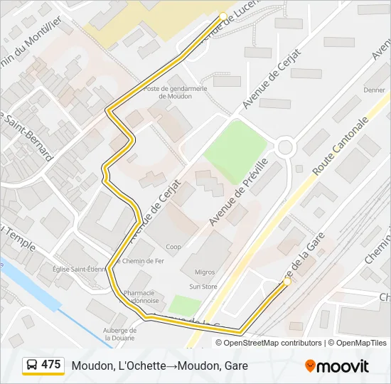 475 Bus Line Map
