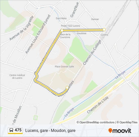 475 bus Line Map