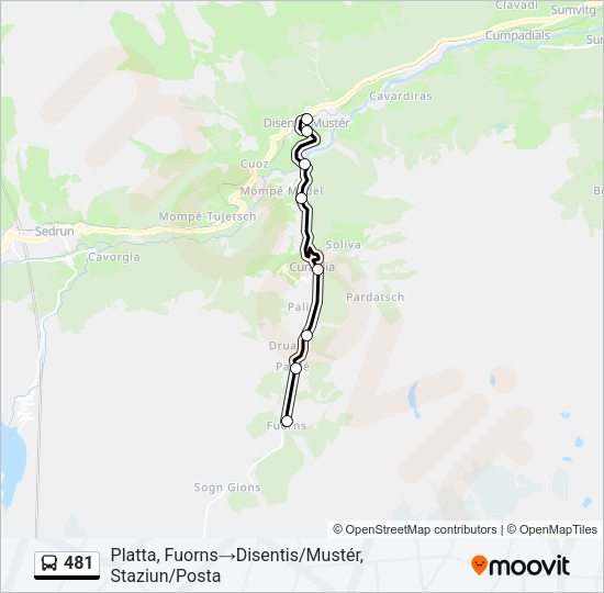 481 Bus Line Map