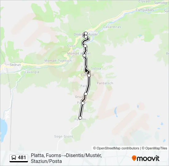 481 Bus Line Map