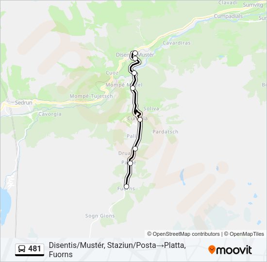481 Bus Line Map