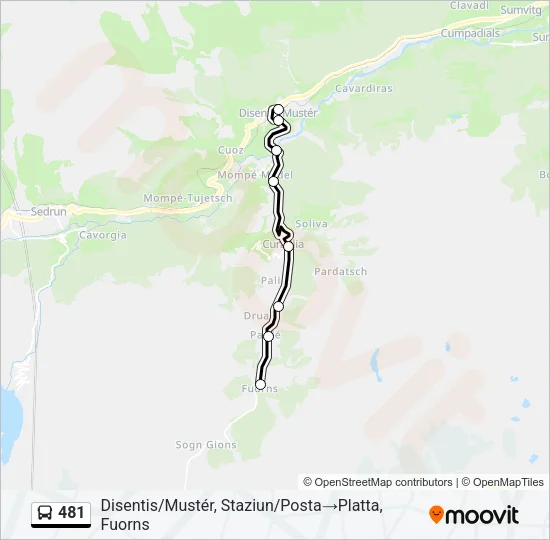 481 Bus Line Map
