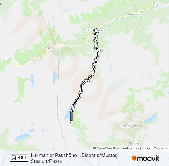 481 Bus Line Map