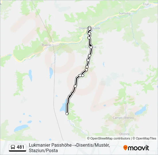 481 Bus Line Map