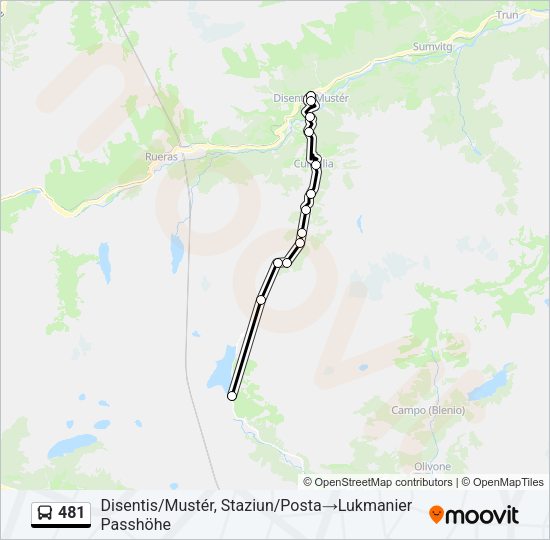 481 Bus Line Map