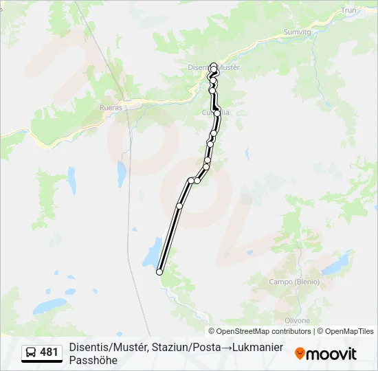 481 Bus Line Map