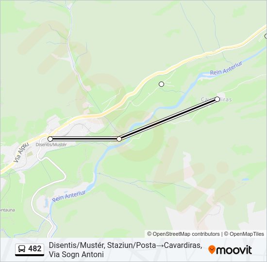 482 bus Line Map