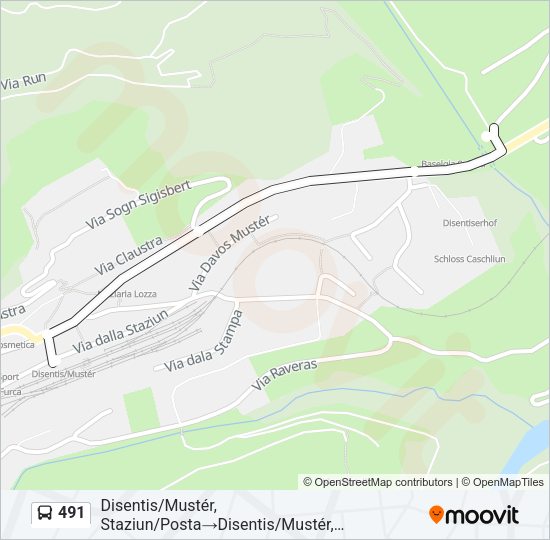 491 Bus Line Map