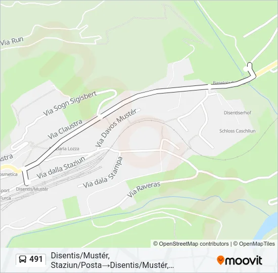 491 Bus Line Map