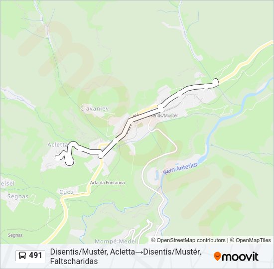 491 Bus Line Map