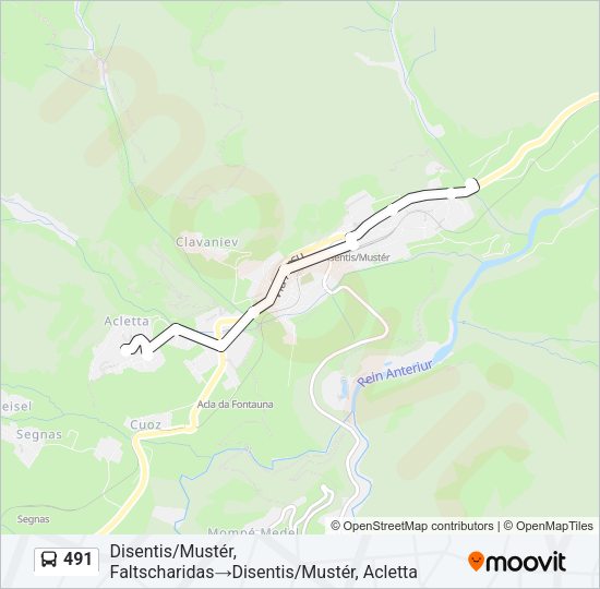 491 Bus Line Map