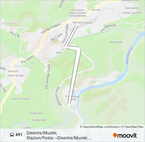 491 Bus Line Map