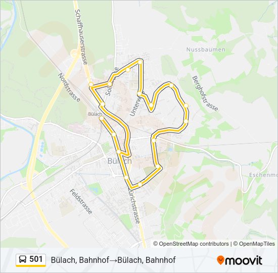 501 Bus Line Map
