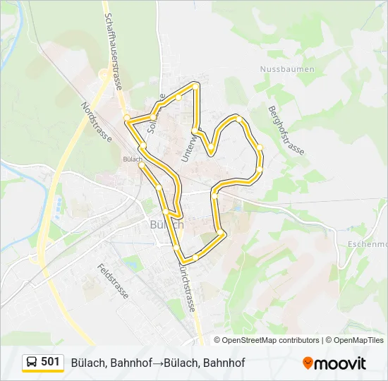 501 Bus Line Map