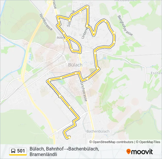 501 Bus Line Map