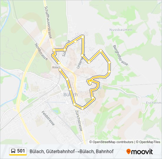 501 Bus Line Map