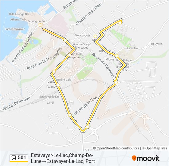 501 Bus Line Map