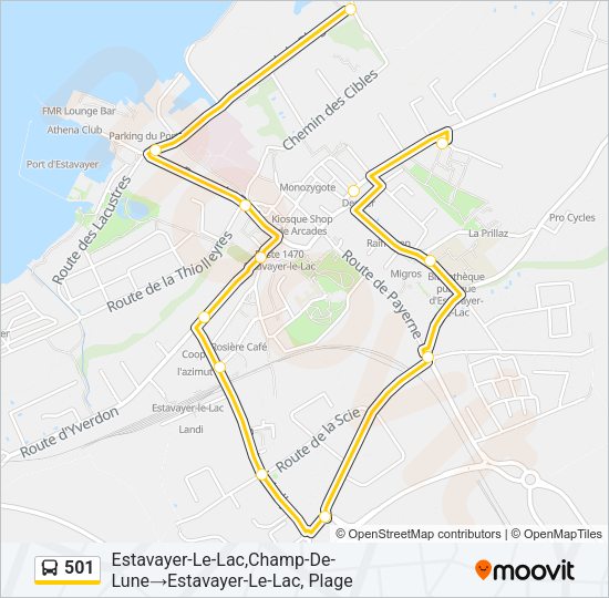 501 Bus Line Map