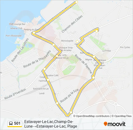 501 Bus Line Map