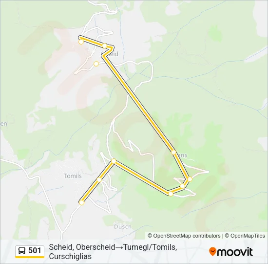 501 Bus Line Map