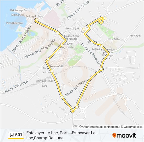 501 Bus Line Map