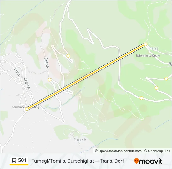 501 Bus Line Map