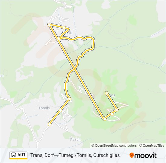 501 Bus Line Map