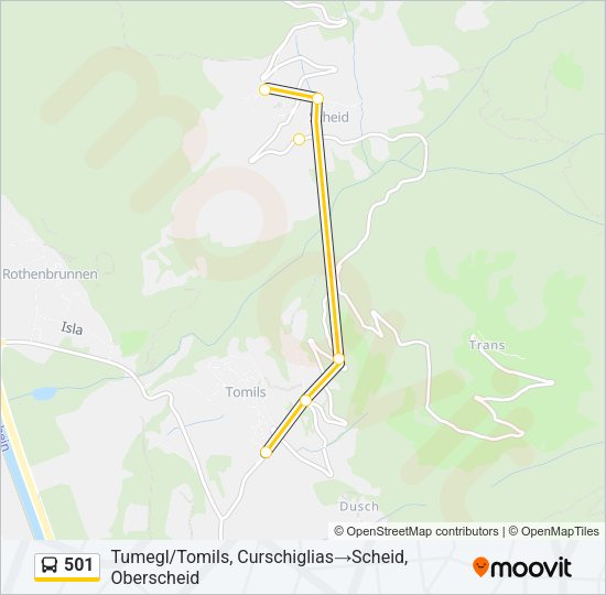 501 Bus Line Map
