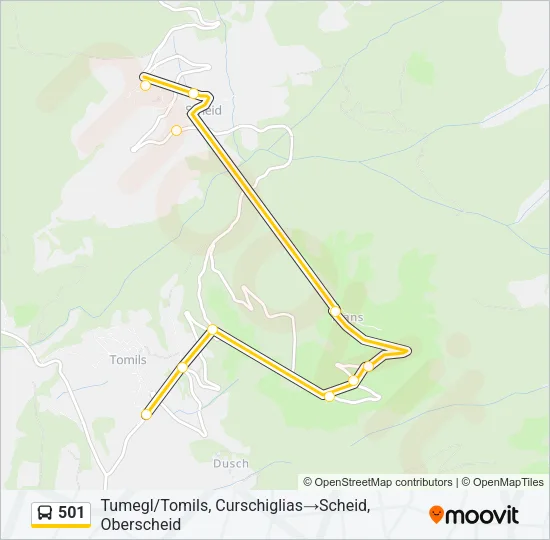 501 Bus Line Map