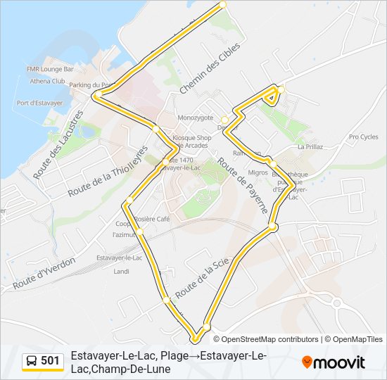 501 Bus Line Map