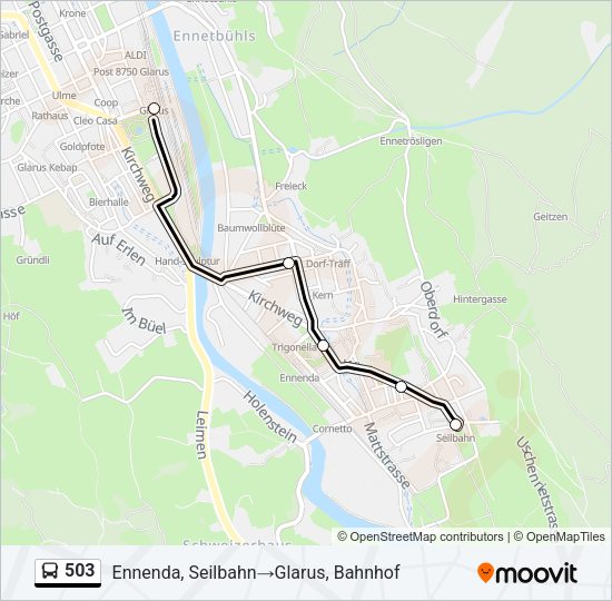 503 Bus Line Map