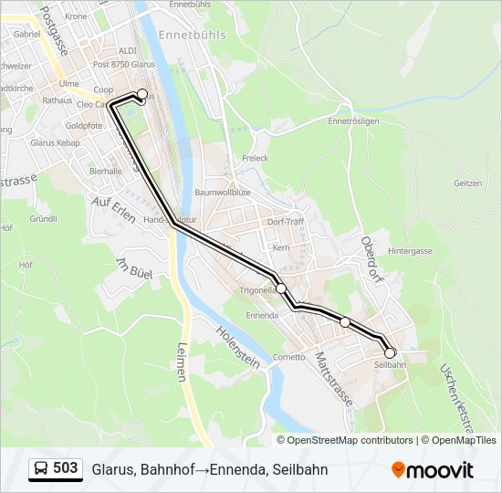 503 Bus Line Map